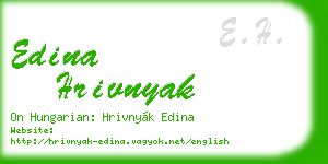 edina hrivnyak business card